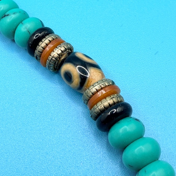 Old Tibet Buddhist Turquoise Necklace - Picture 3 of 5
